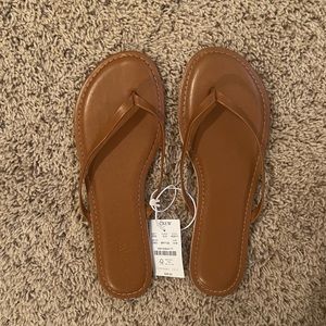 J.Crew leather flip flops size 9